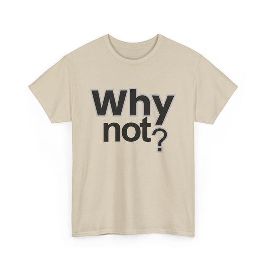 Why Not? T‑Shirt – Minimalist Motivational Tee - Shante's Bazaar