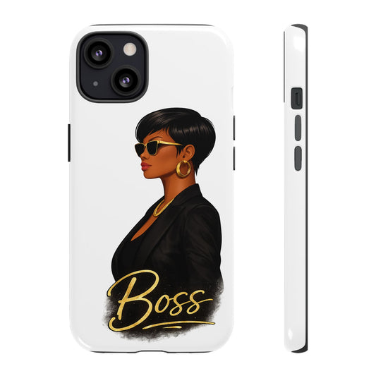 Boss Phone Case - White - Shante's Bazaar