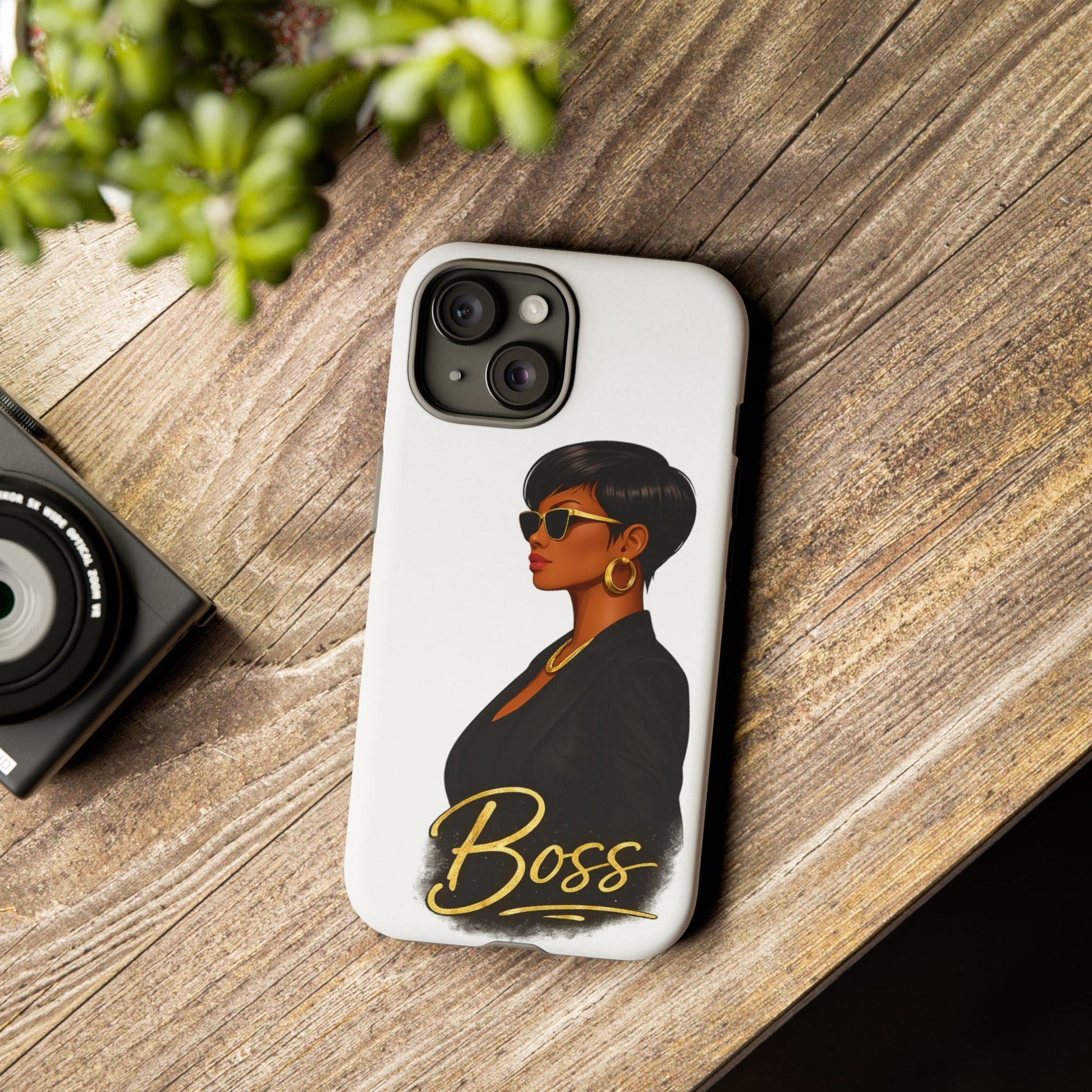 Boss Phone Case - White - Shante's Bazaar