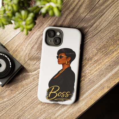 Boss Phone Case - White - Shante's Bazaar