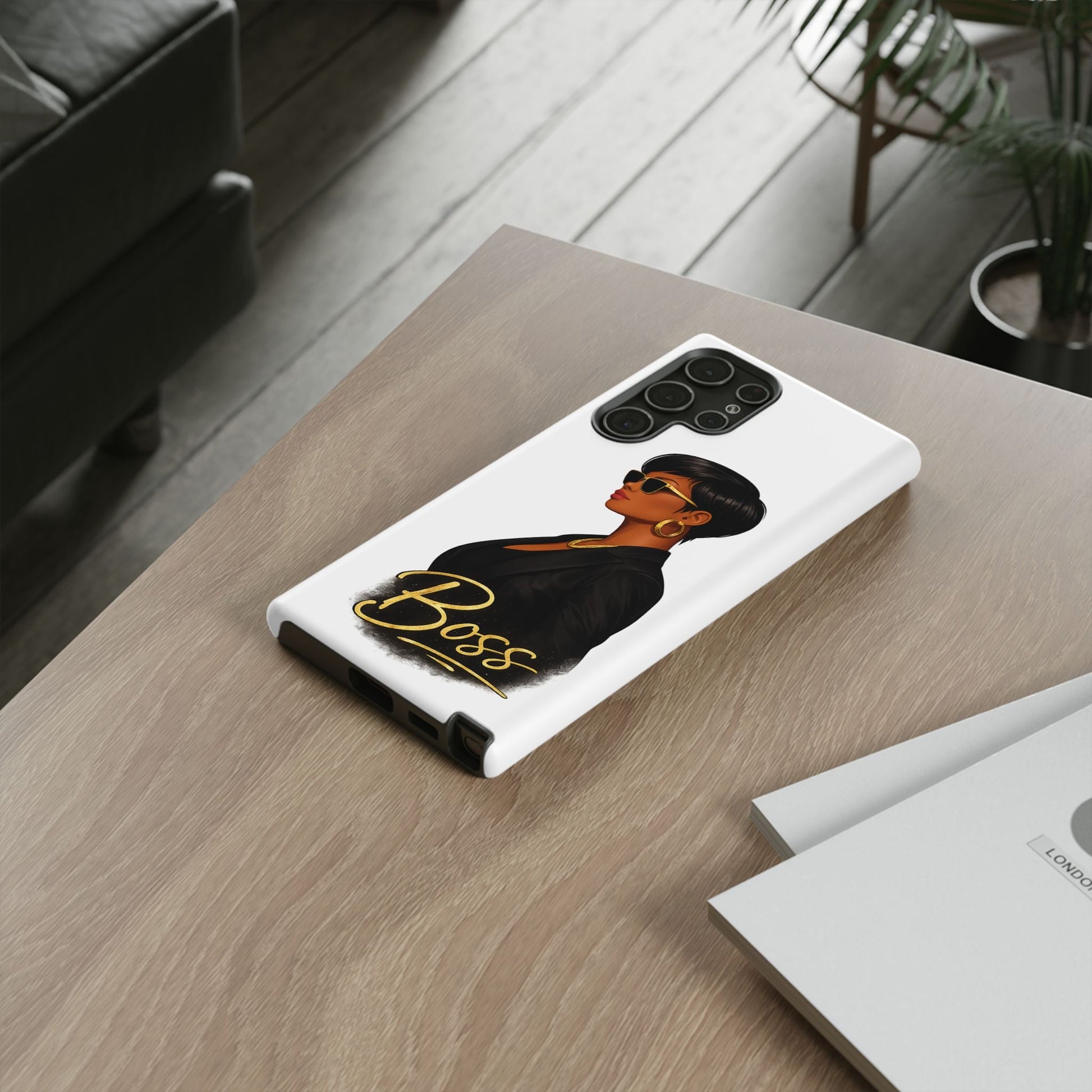 Boss Phone Case - White - Shante's Bazaar