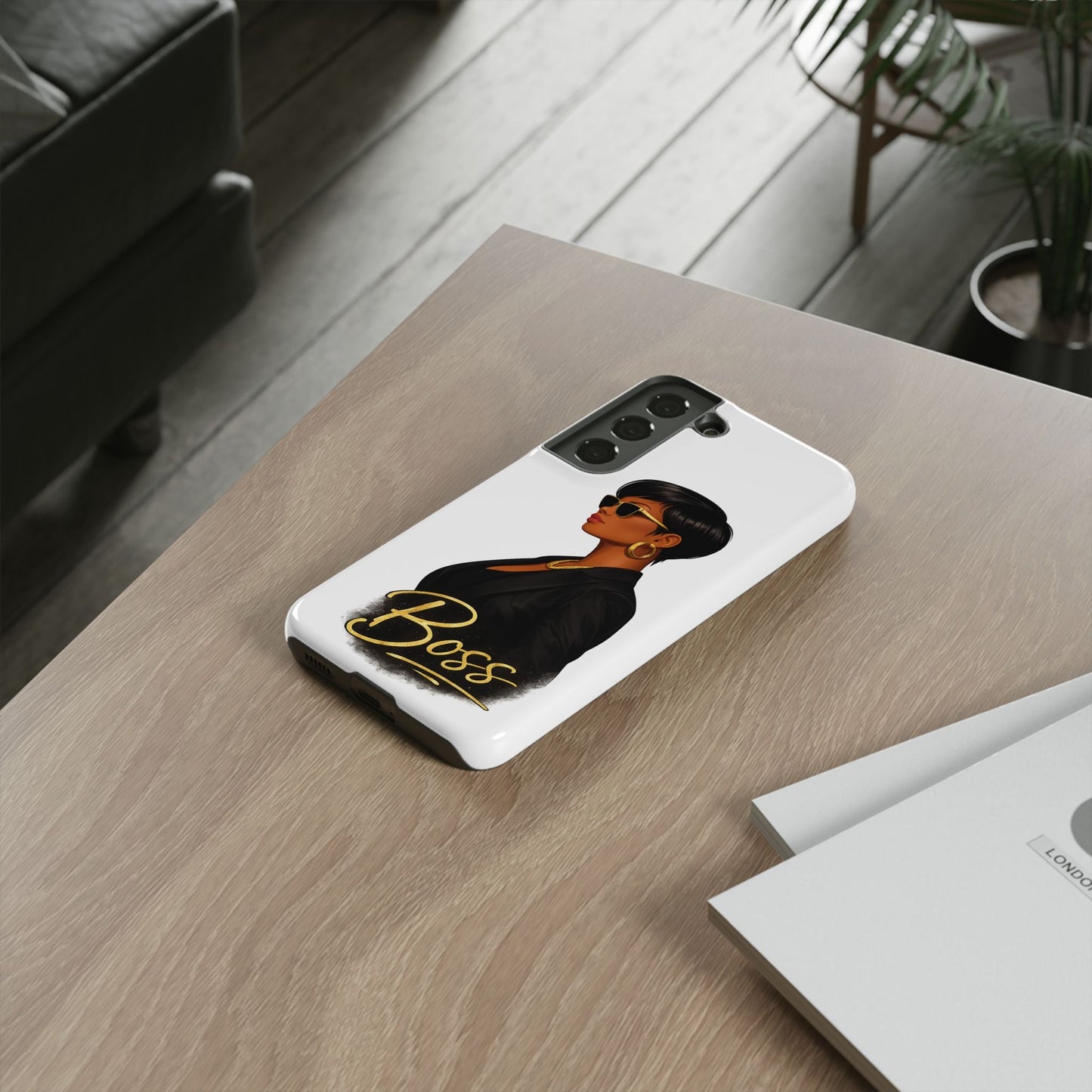 Boss Phone Case - White - Shante's Bazaar