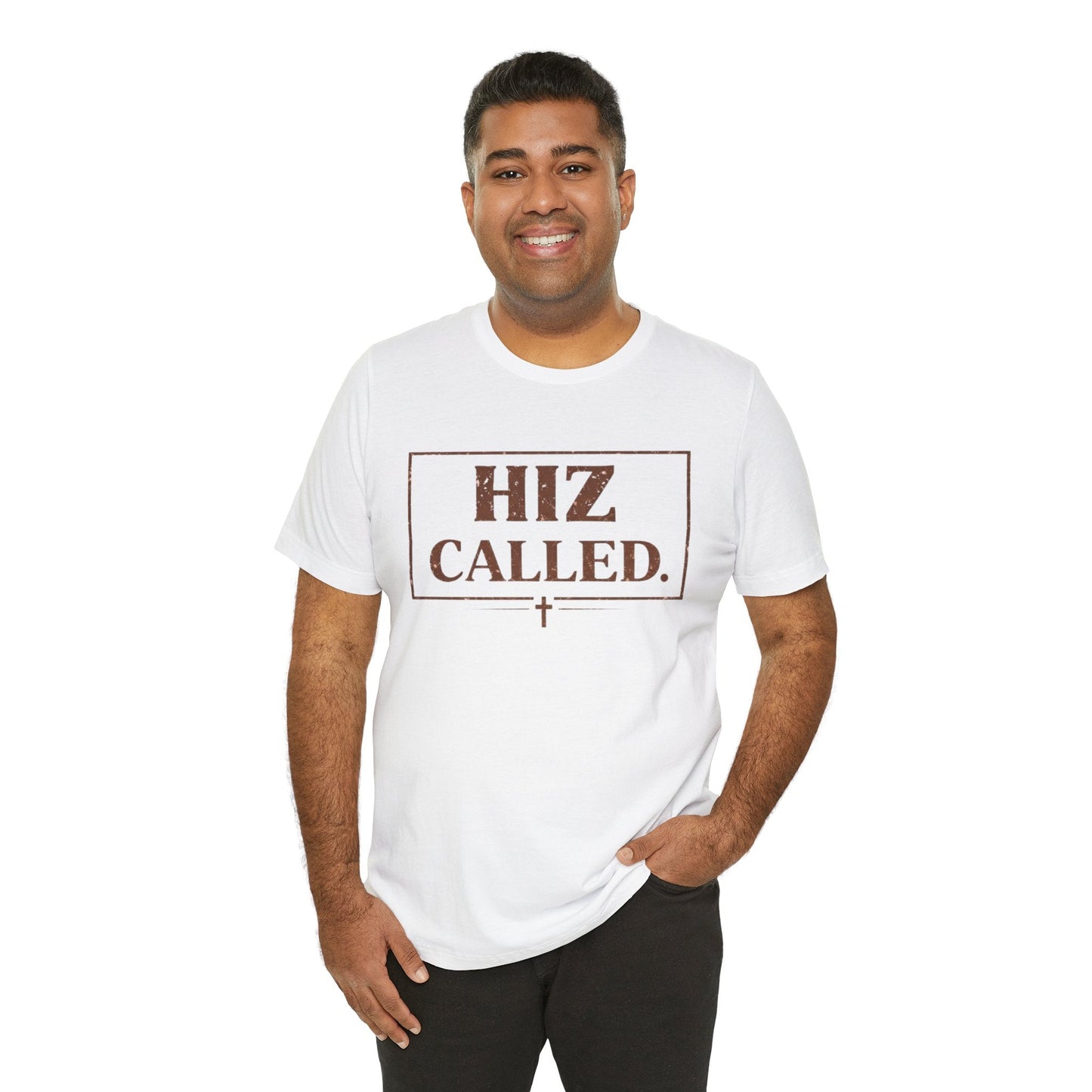 Hiz Called Christian Tee — "HIZ CALLED." Distressed Cross Faith T-Shirt - Shante's Bazaar