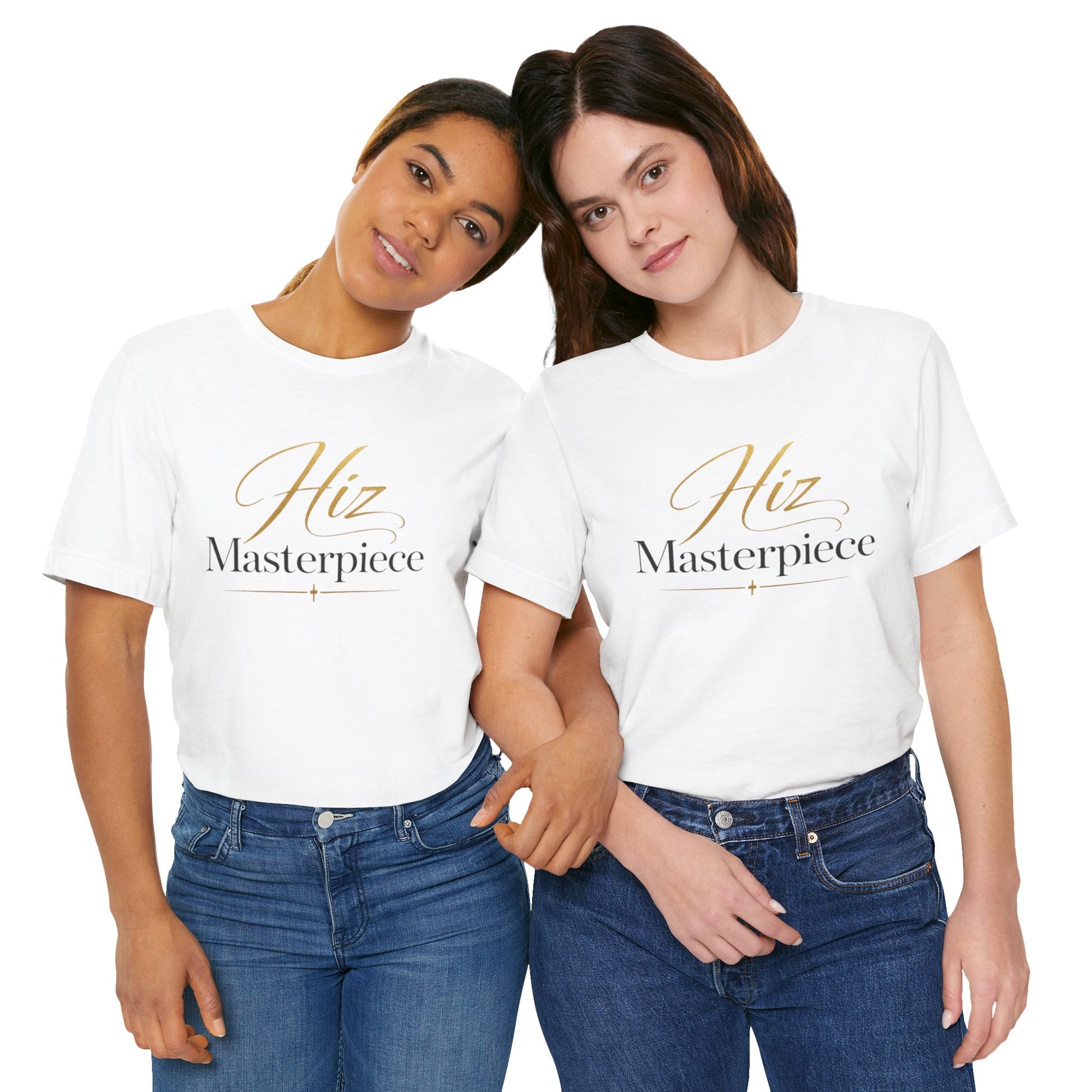 Hiz Masterpiece Tee — Elegant Script Inspirational T‑Shirt - Shante's Bazaar