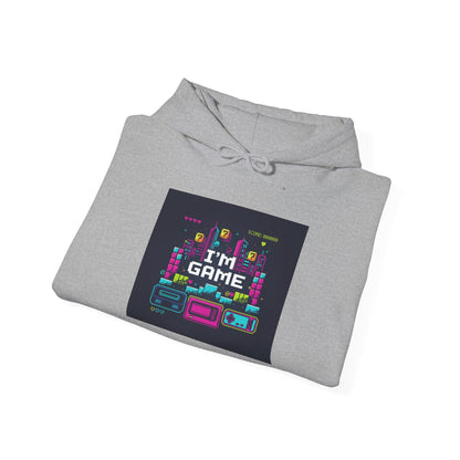 I'm Game pixel art Hoodie | retro gaming, streamer meme - Shante's Bazaar