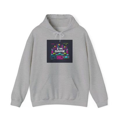 I'm Game pixel art Hoodie | retro gaming, streamer meme - Shante's Bazaar