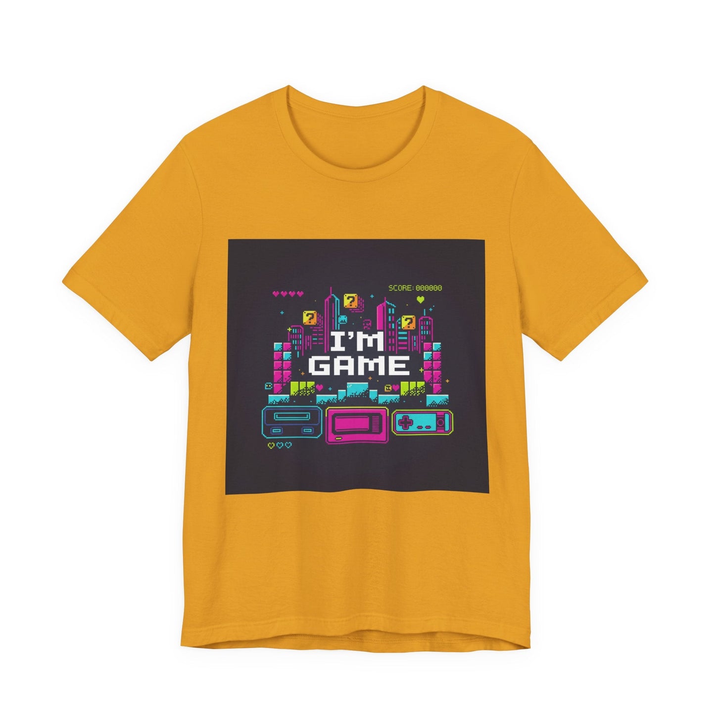I'M GAME pixel art Tee | retro gaming tee, gamer shirt - Shante's Bazaar