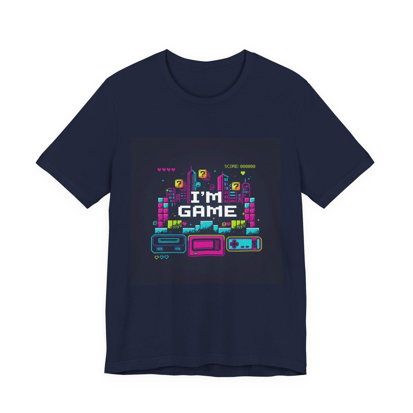 I'M GAME pixel art Tee | retro gaming tee, gamer shirt - Shante's Bazaar