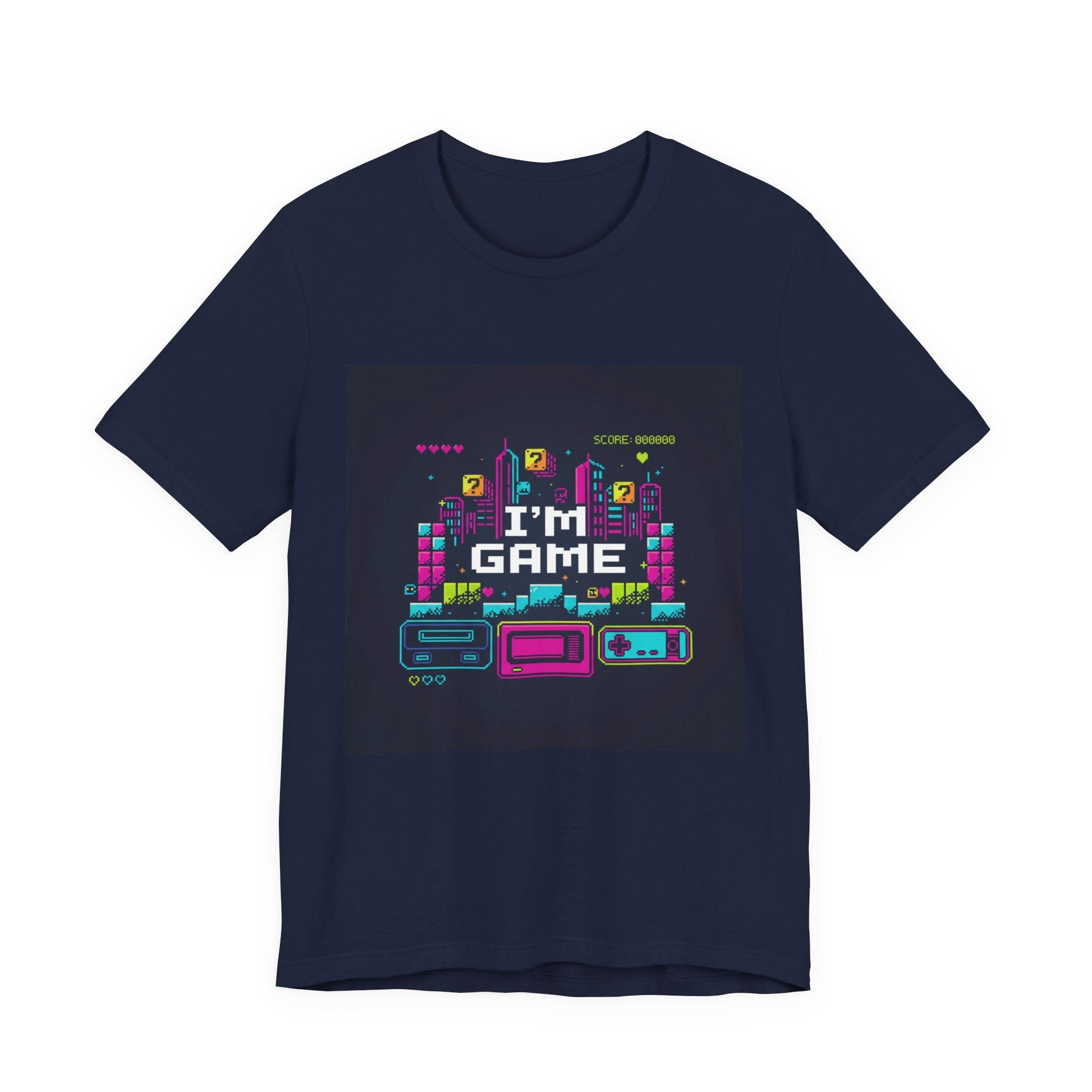 I'M GAME pixel art Tee | retro gaming tee, gamer shirt - Shante's Bazaar
