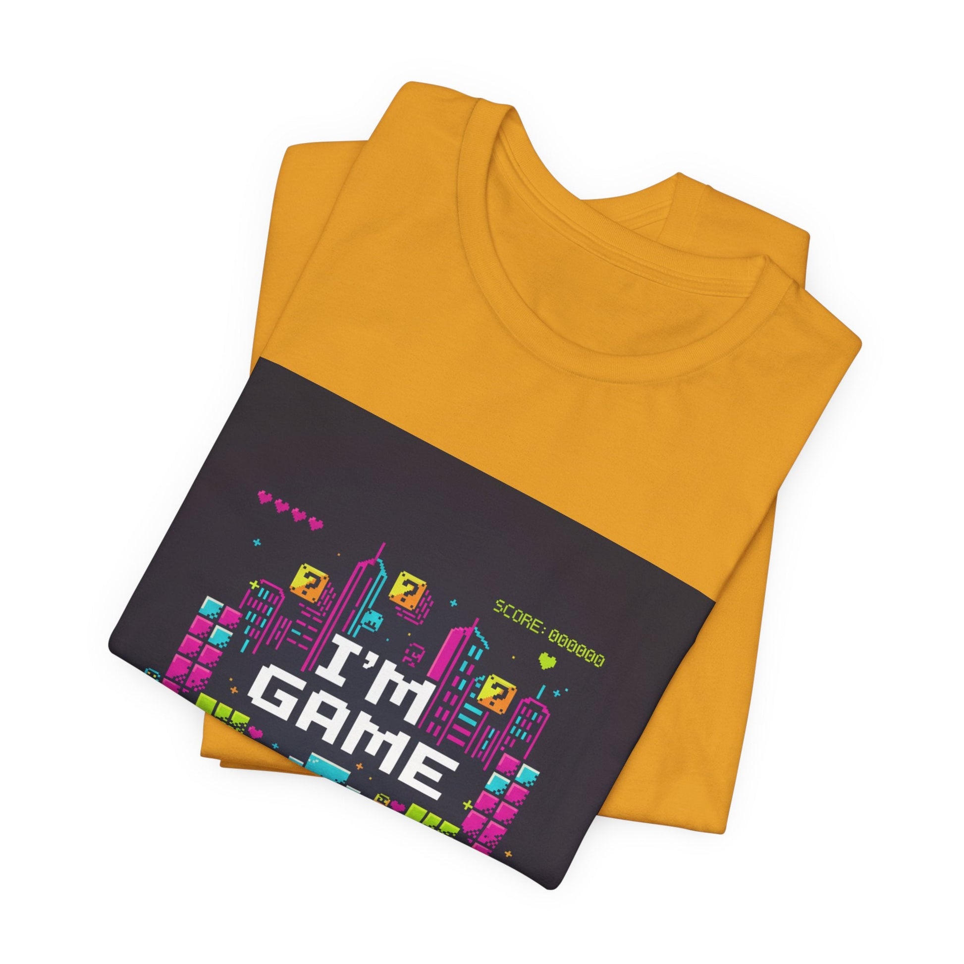 I'M GAME pixel art Tee | retro gaming tee, gamer shirt - Shante's Bazaar