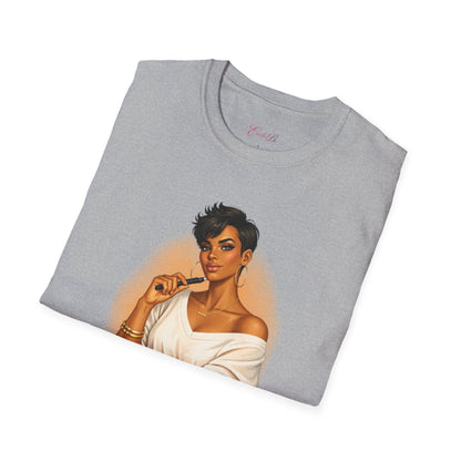 Inspirational 'She Became Her' Graphic Tee — Empowered Woman Portrait T-Shirt - Shante's Bazaar