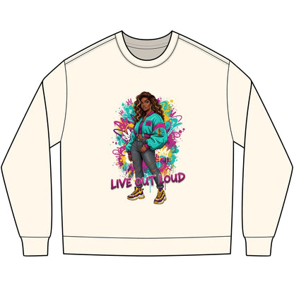 Live Out Loud Graphic Long Sleeve Tee - Shante's Bazaar