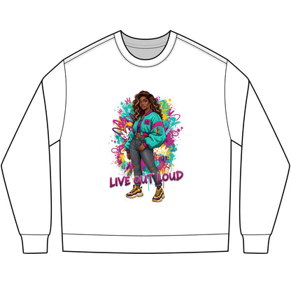 Live Out Loud Graphic Long Sleeve Tee - Shante's Bazaar