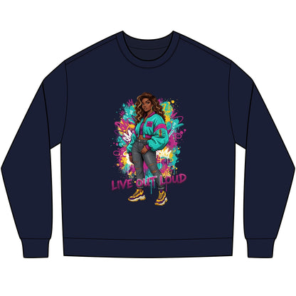 Live Out Loud Graphic Long Sleeve Tee - Shante's Bazaar