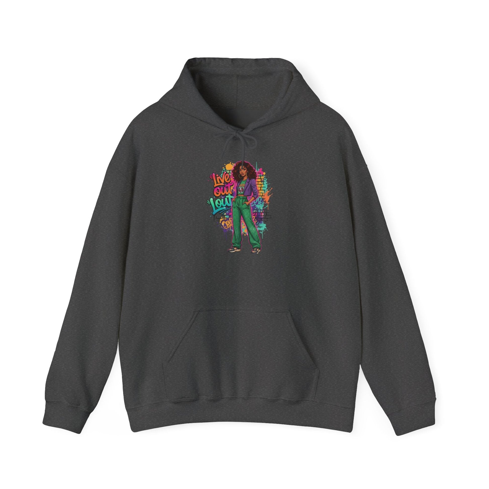 Live Out Loud Hoodie — Expressive Graphic Hooded Sweatshirt - Shante's Bazaar