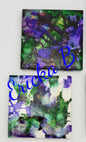 One of a Kind Ceramic Coaster Set - Greens & Blues - Shante's Bazaar