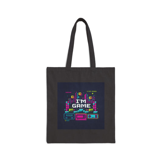 Pixel Art 'I'm Game' Tote | Gaming & Streamer Merch - Shante's Bazaar