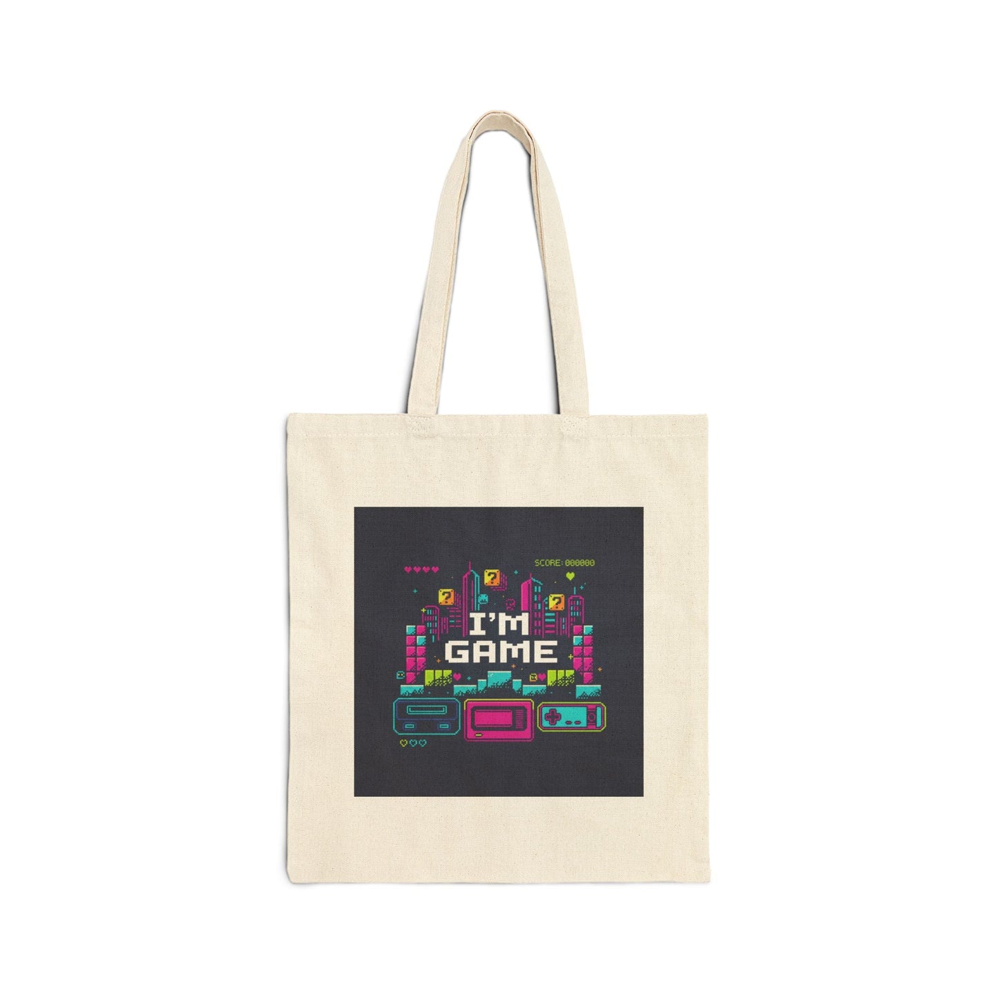 Pixel Art 'I'm Game' Tote | Gaming & Streamer Merch - Shante's Bazaar