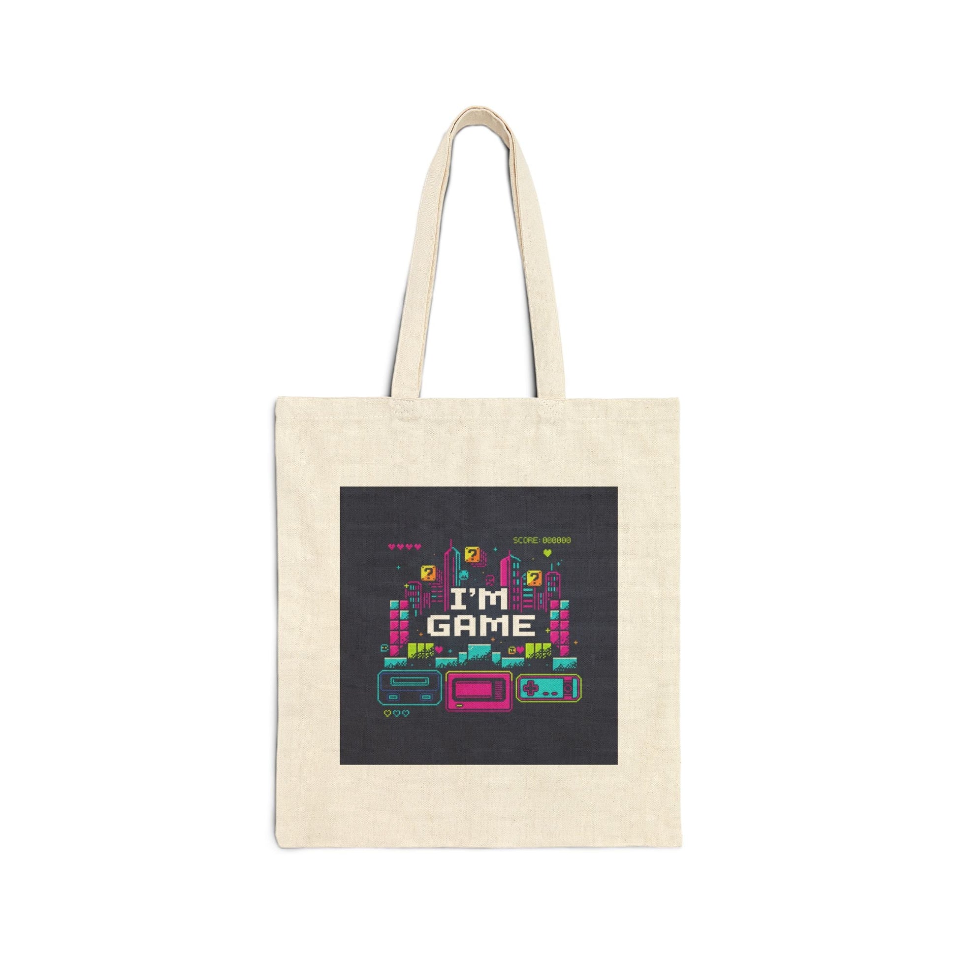 Pixel Art 'I'm Game' Tote | Gaming & Streamer Merch - Shante's Bazaar