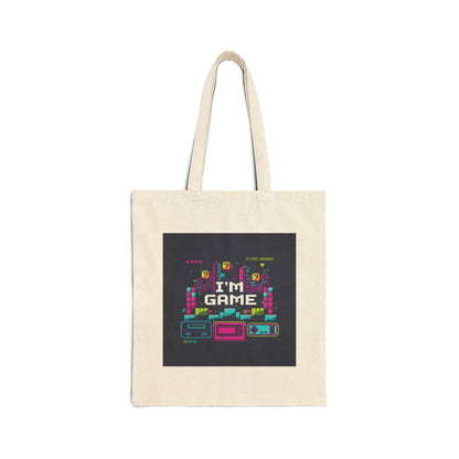 Pixel Art 'I'm Game' Tote | Gaming & Streamer Merch - Shante's Bazaar
