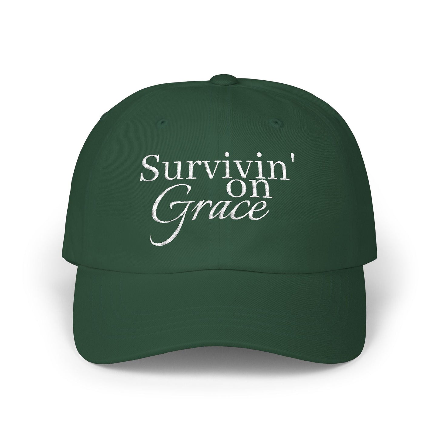 Survivin' on Grace 2 — Women's Inspirational Embroidered Baseball Hat - Shante's Bazaar