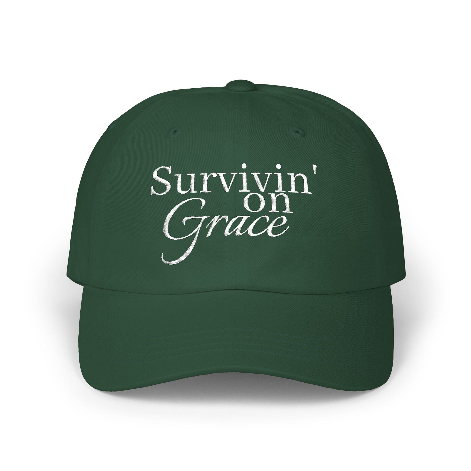 Survivin' on Grace 2 — Women's Inspirational Embroidered Baseball Hat - Shante's Bazaar