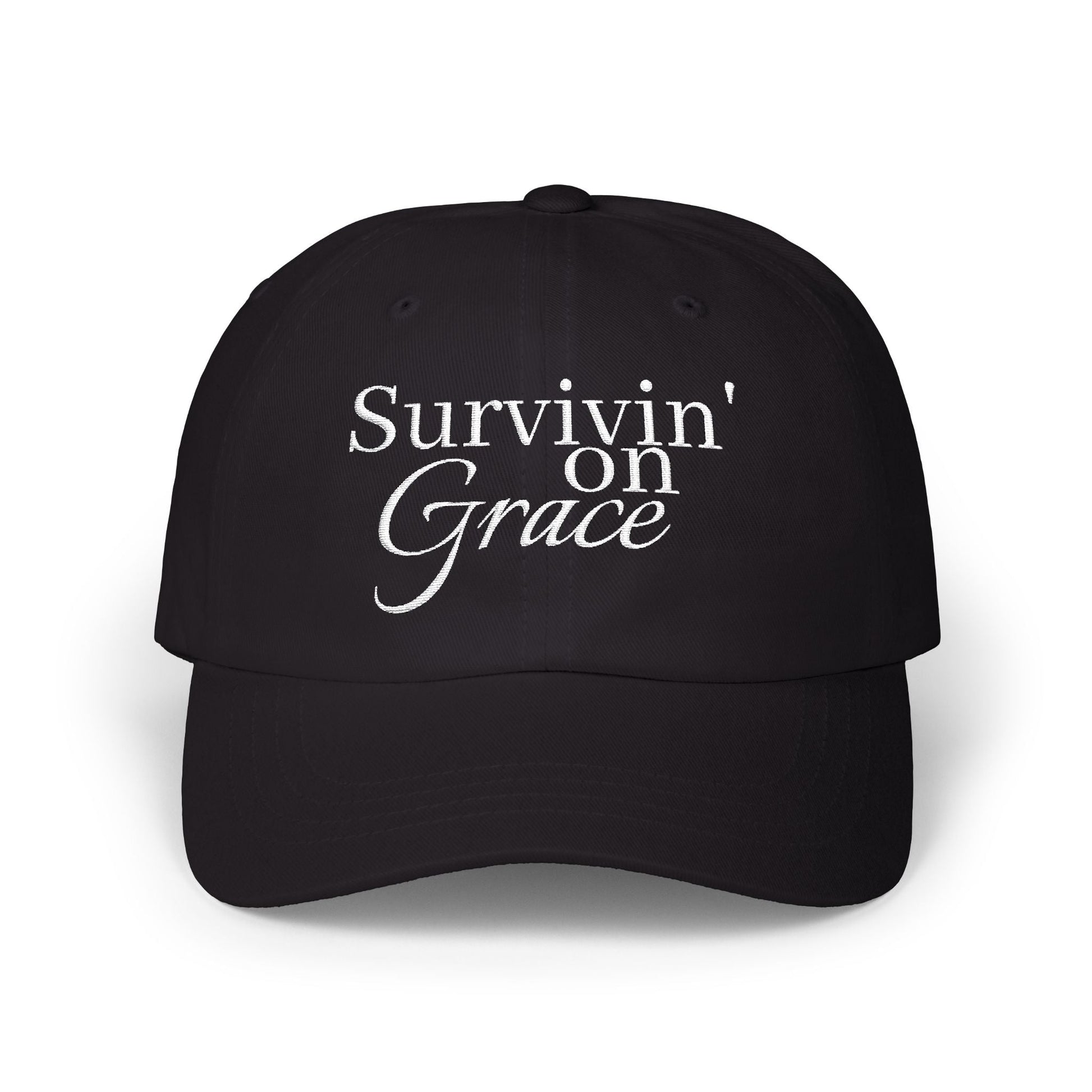 Survivin' on Grace 2 — Women's Inspirational Embroidered Baseball Hat - Shante's Bazaar