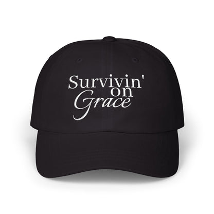 Survivin' on Grace 2 — Women's Inspirational Embroidered Baseball Hat - Shante's Bazaar