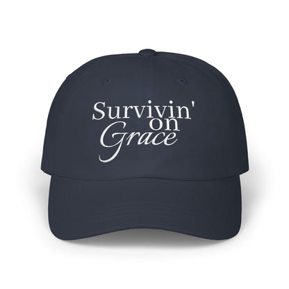 Survivin' on Grace 2 — Women's Inspirational Embroidered Baseball Hat - Shante's Bazaar
