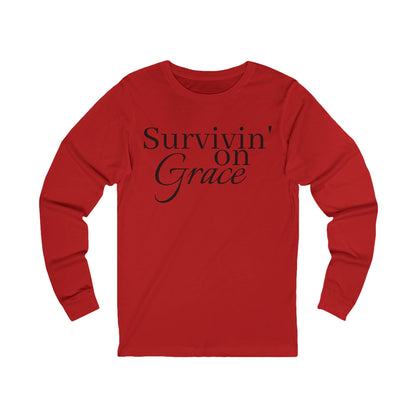Survivin' on Grace Long Sleeve Tee - Shante's Bazaar