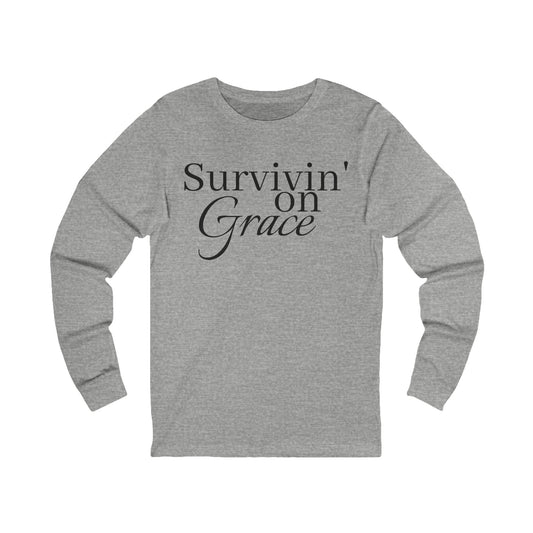 Survivin' on Grace Long Sleeve Tee - Shante's Bazaar