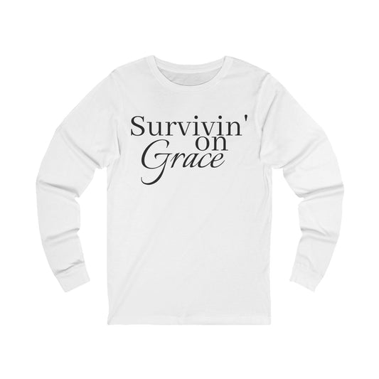 Survivin' on Grace Long Sleeve Tee - Shante's Bazaar
