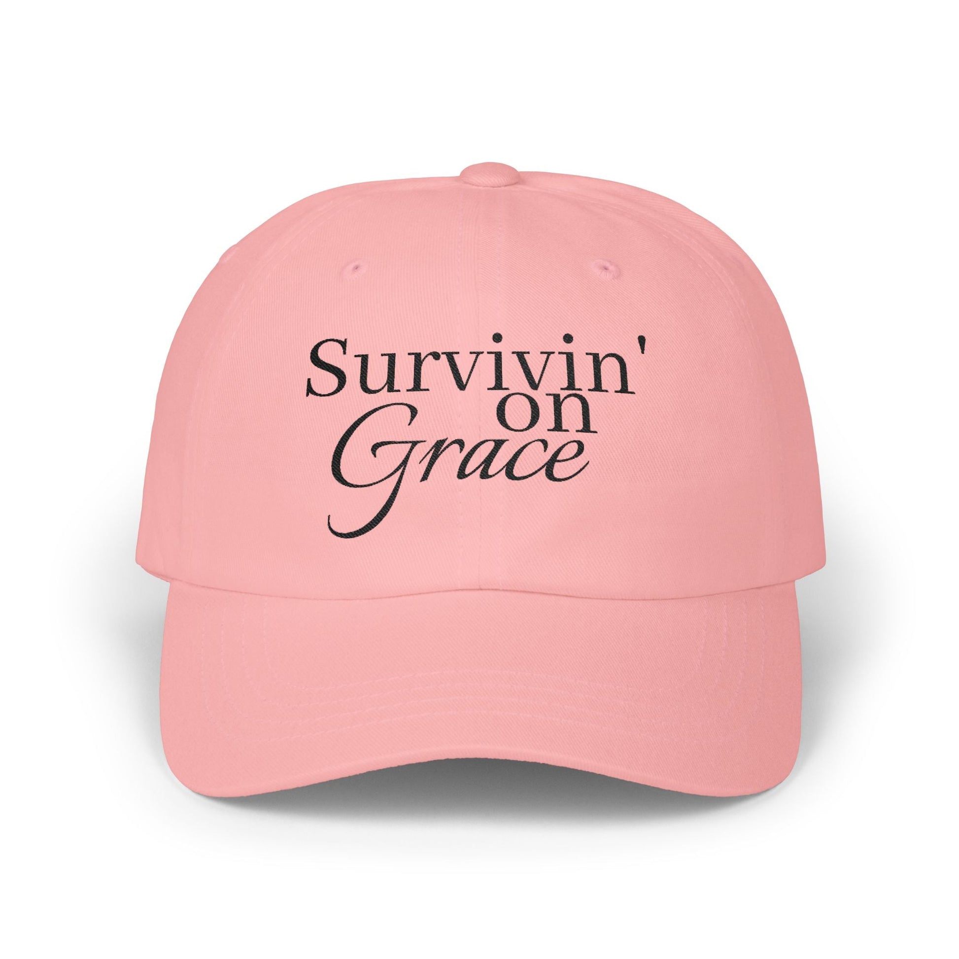 Survivin' on Grace — Women's Inspirational Embroidered Baseball Hat - Shante's Bazaar