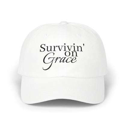 Survivin' on Grace — Women's Inspirational Embroidered Baseball Hat - Shante's Bazaar