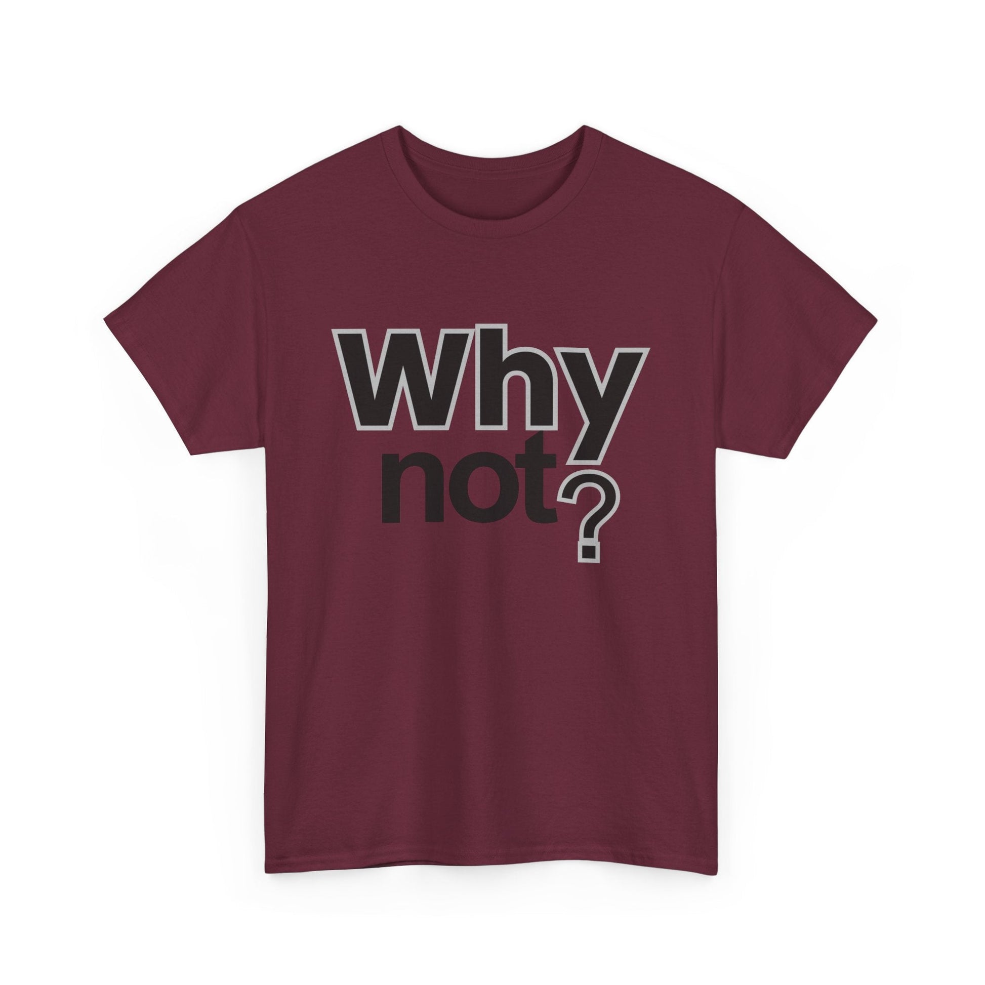 Why Not? T‑Shirt – Minimalist Motivational Tee - Shante's Bazaar