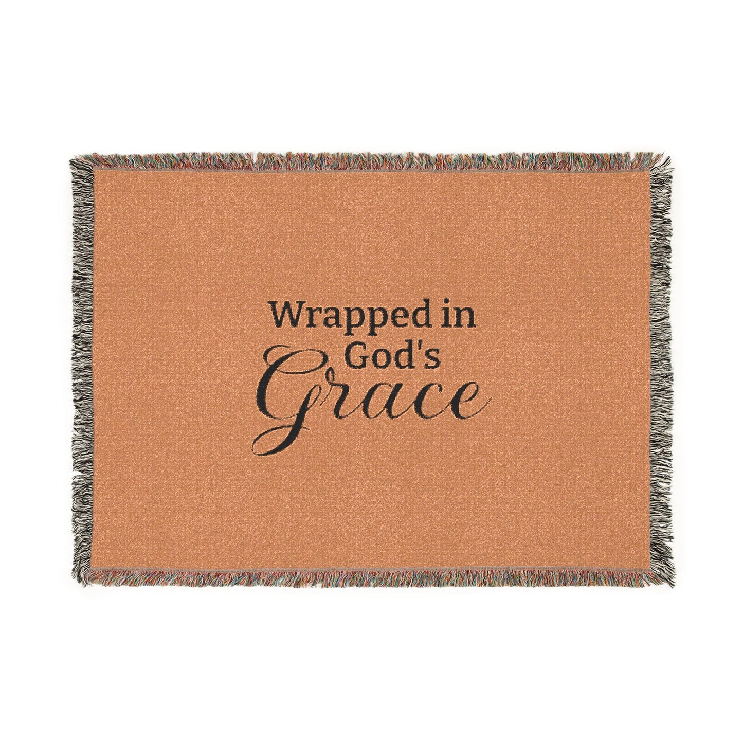 Woven Blanket — "Wrapped in God's Grace" Inspirational Throw - Shante's Bazaar