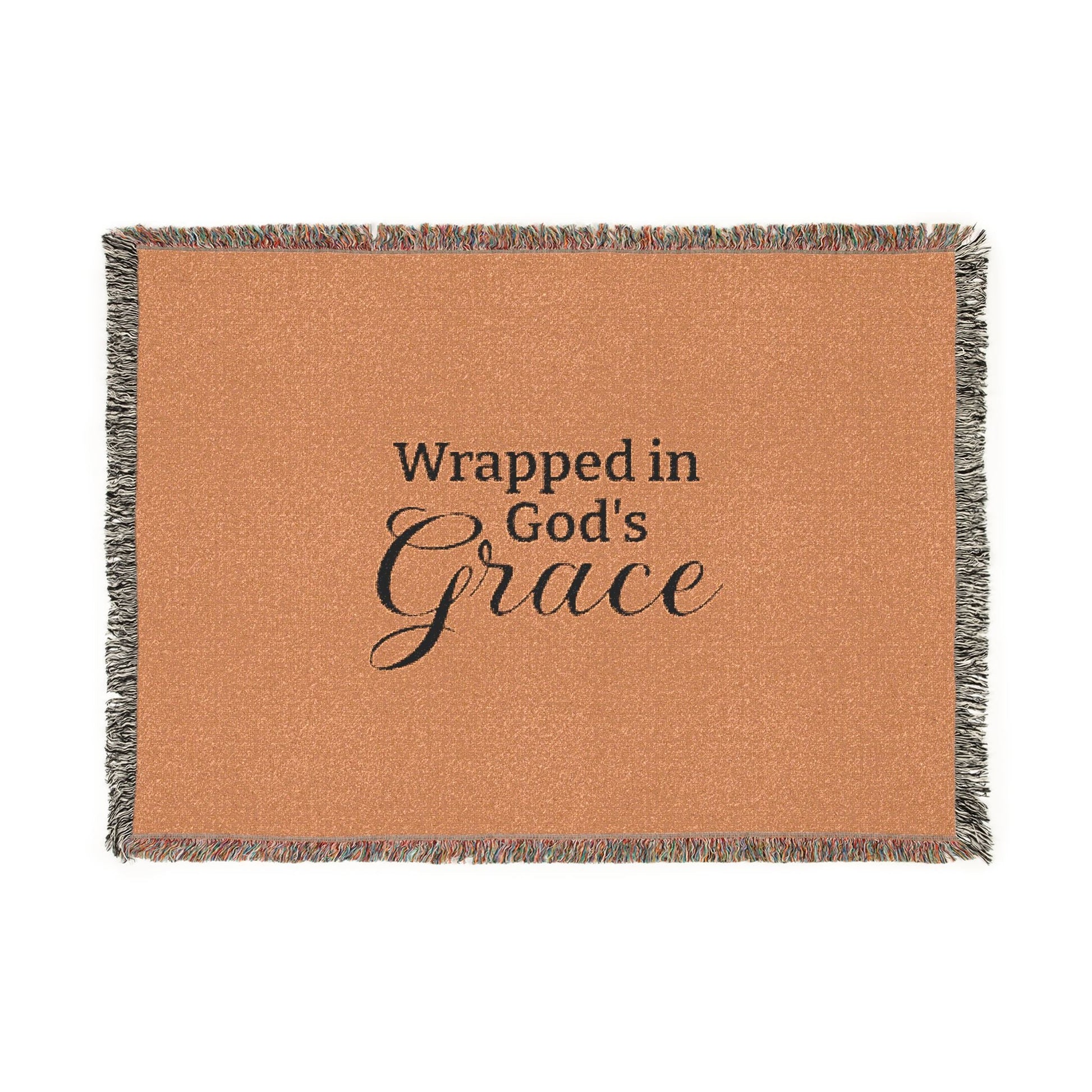 Woven Blanket — "Wrapped in God's Grace" Inspirational Throw - Shante's Bazaar