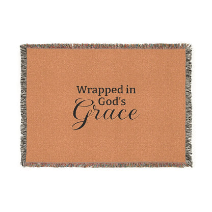 Woven Blanket — "Wrapped in God's Grace" Inspirational Throw - Shante's Bazaar