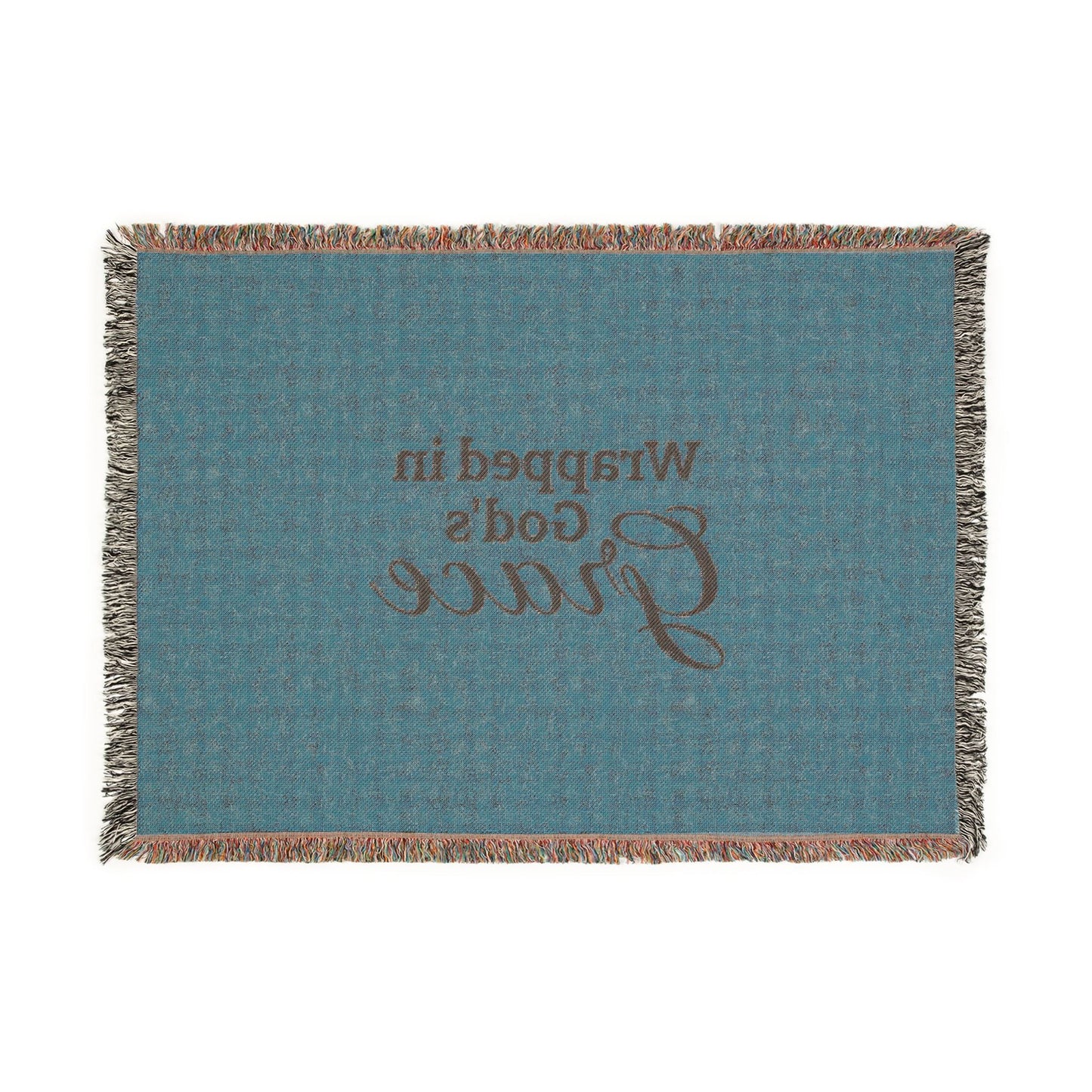Woven Blanket — "Wrapped in God's Grace" Inspirational Throw - Shante's Bazaar