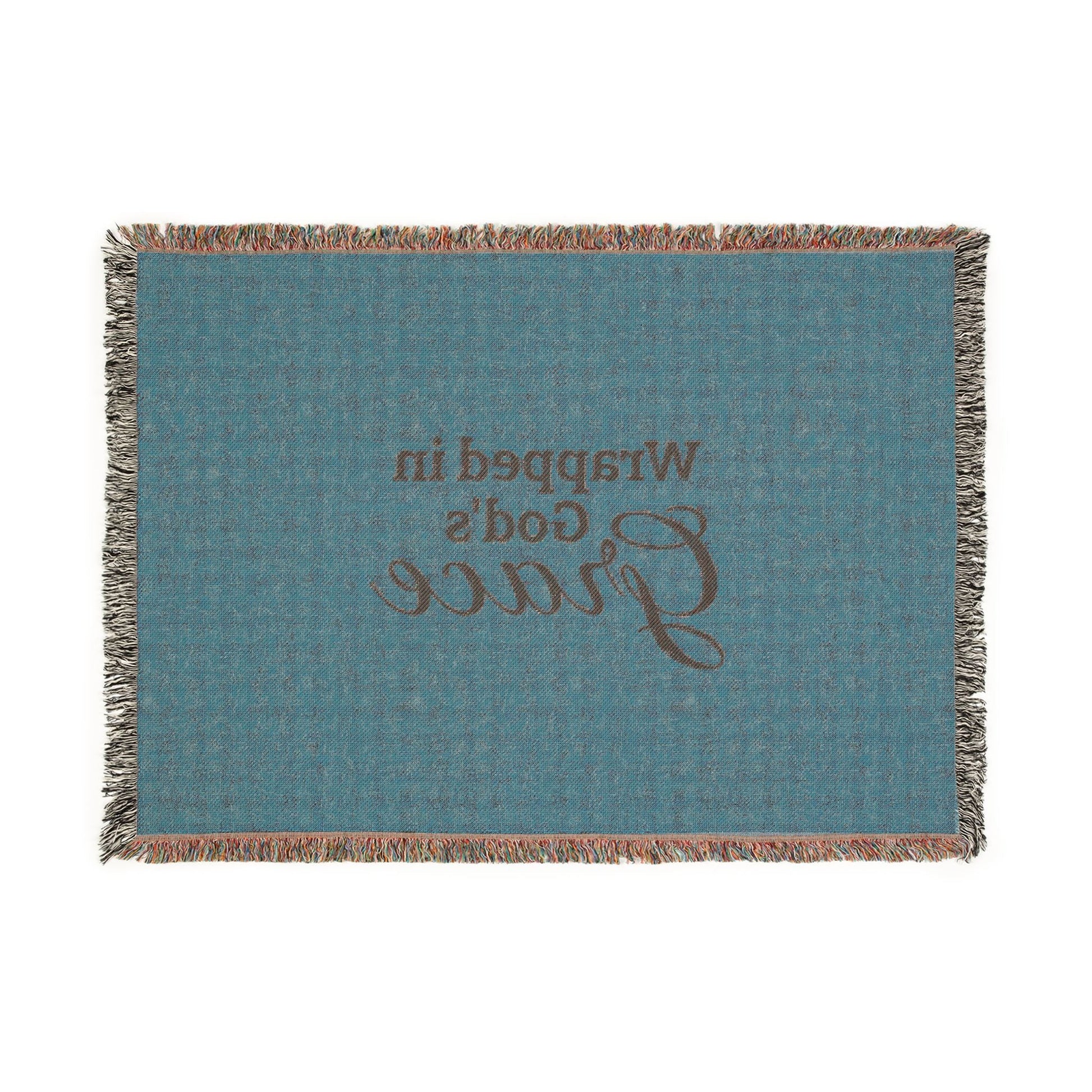 Woven Blanket — "Wrapped in God's Grace" Inspirational Throw - Shante's Bazaar