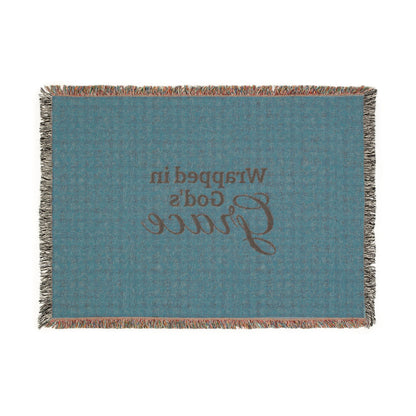 Woven Blanket — "Wrapped in God's Grace" Inspirational Throw - Shante's Bazaar