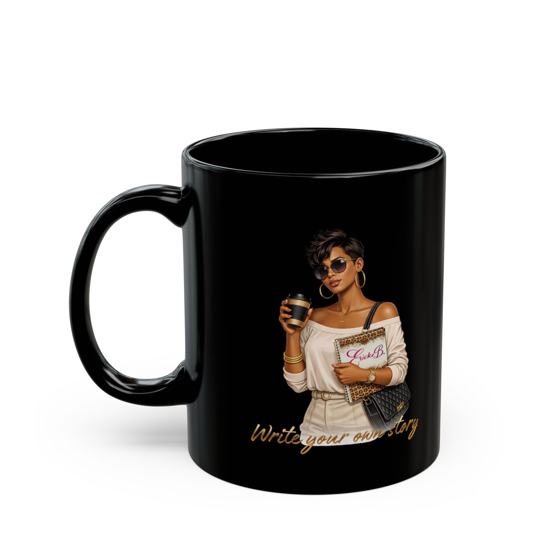 "Write Your Own Story" - Black Coffee Mug 11oz/15oz - Shante's Bazaar