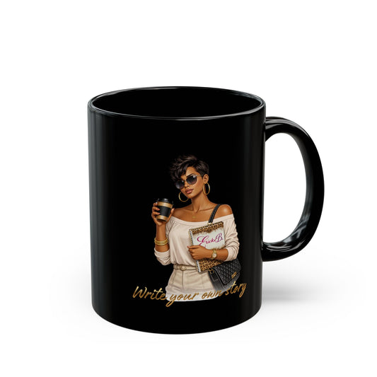 "Write Your Own Story" - Black Coffee Mug 11oz/15oz - Shante's Bazaar